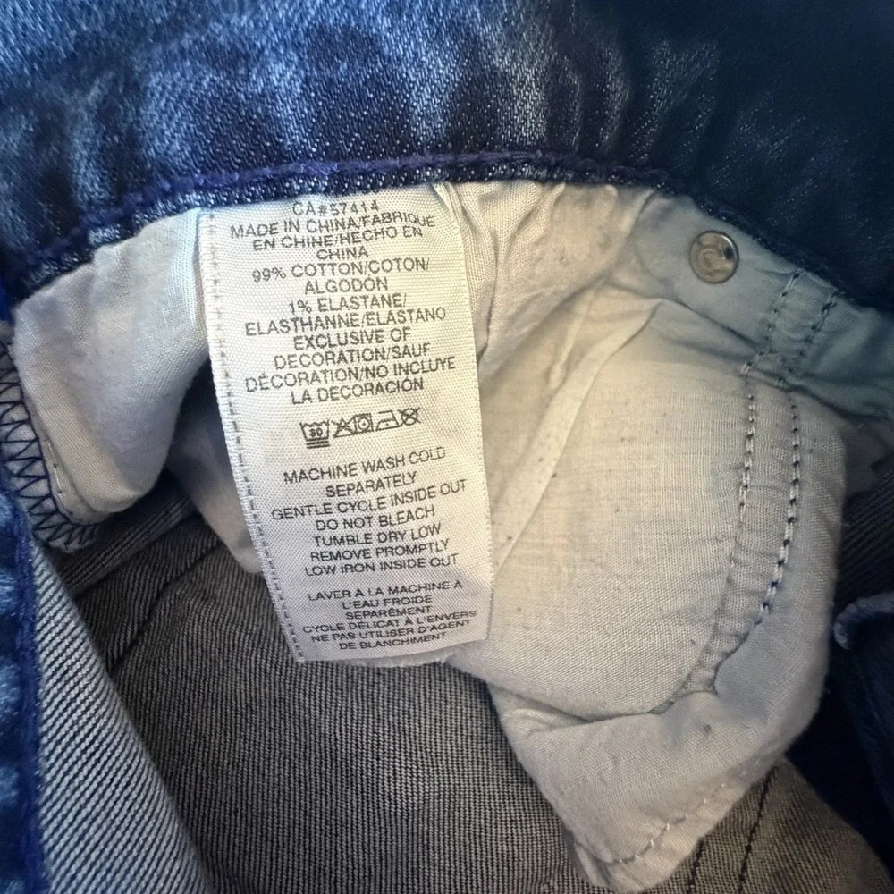 True Religion Rocco Relaxed Skinny Jeans Medium Blue Flap Pocket Mens 38 107202